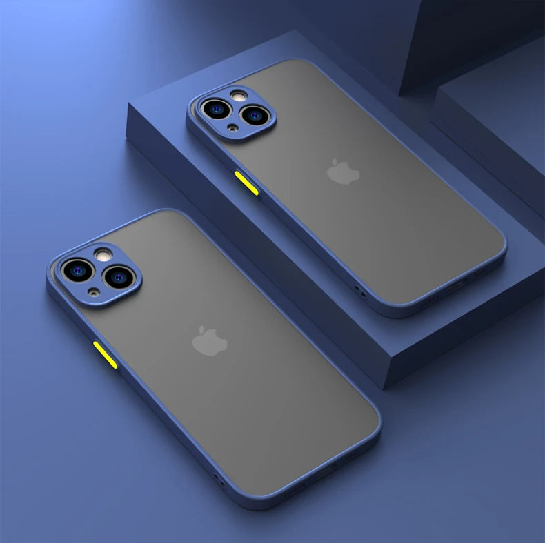 Étui de Charge sans fil magnétique Transparent mat plaqué de luxe pour iPhone 13/14/15/16/17 Pro Max Air Plus housse transparente antichoc