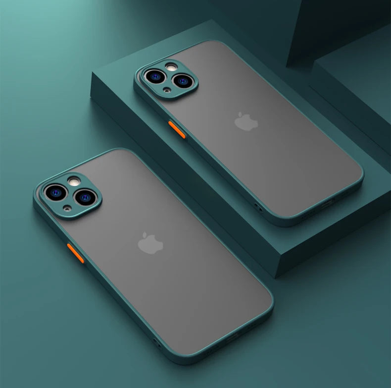 Étui de Charge sans fil magnétique Transparent mat plaqué de luxe pour iPhone 13/14/15/16/17 Pro Max Air Plus housse transparente antichoc