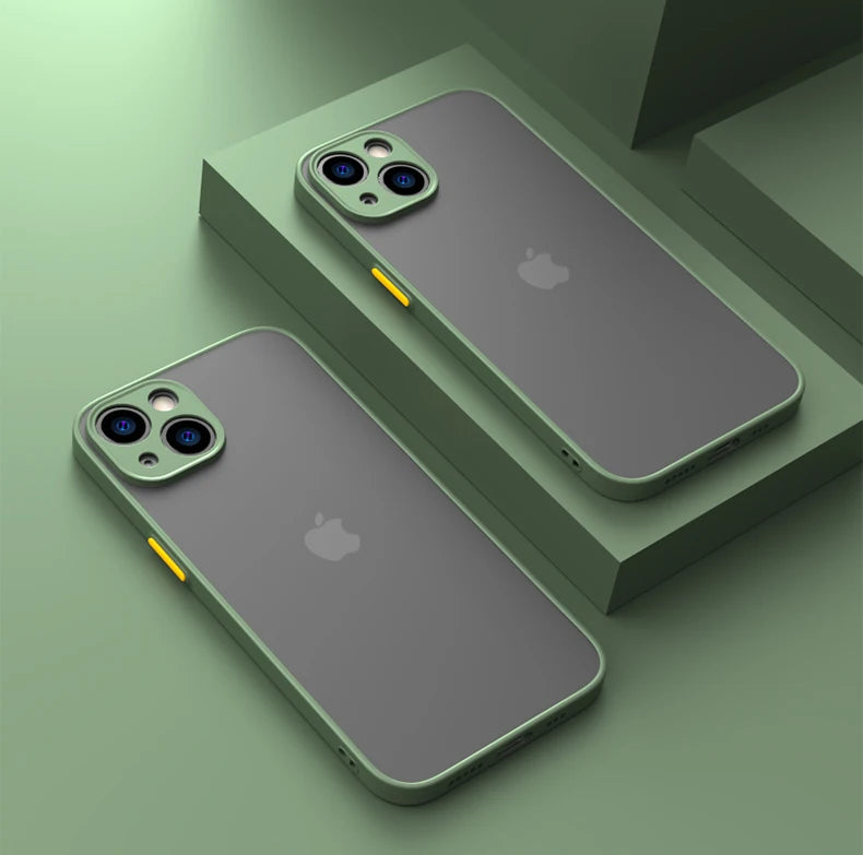 Étui de Charge sans fil magnétique Transparent mat plaqué de luxe pour iPhone 13/14/15/16/17 Pro Max Air Plus housse transparente antichoc