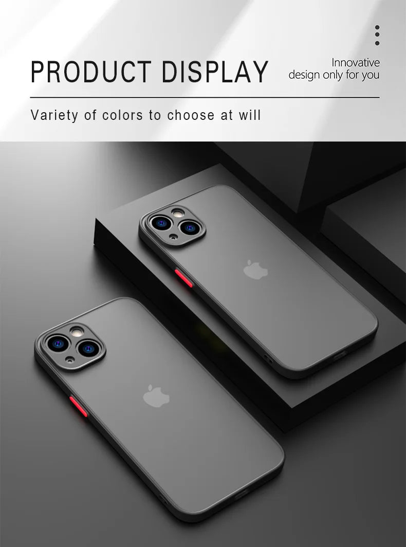 Étui de Charge sans fil magnétique Transparent mat plaqué de luxe pour iPhone 13/14/15/16/17 Pro Max Air Plus housse transparente antichoc